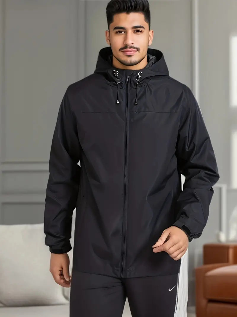 Antivento Impermeabile Casual da Uomo - Design Leggero con Cappuccio
