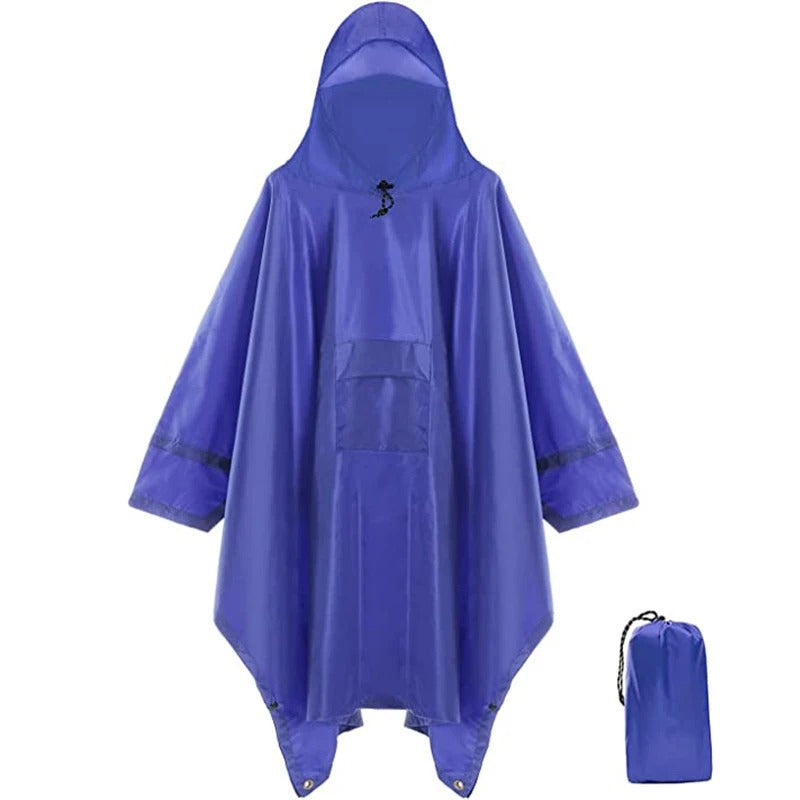 Poncho Antipioggia Unisex con Cappuccio - Design Resistente all'Acqua