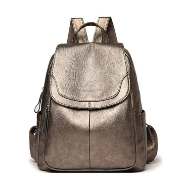 Zaino in Pelle Donna Sicuro - Design Antifurto Elegante