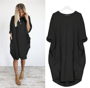 Abito Casual Ampio con Tasche per Donna
