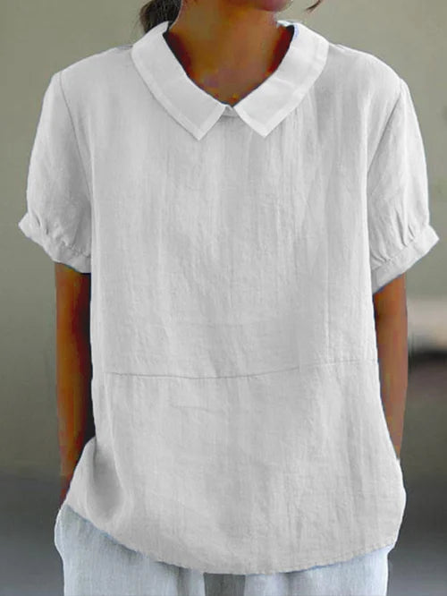 Camicia Elegante a Maniche Corte per Donna