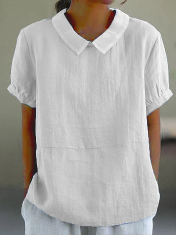 Camicia Elegante a Maniche Corte per Donna