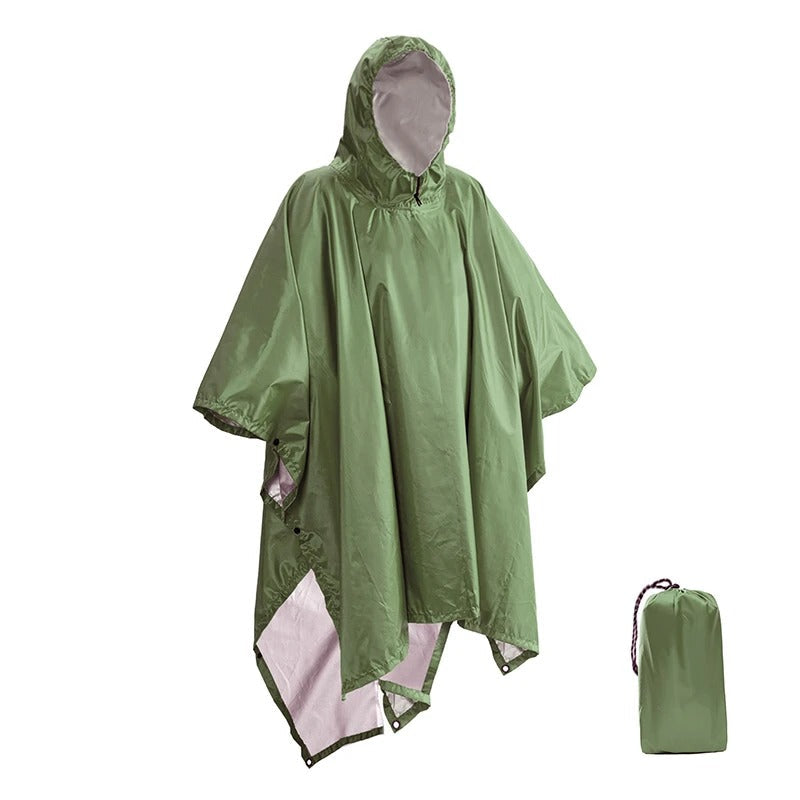Poncho Antipioggia Unisex con Cappuccio - Design Resistente all'Acqua