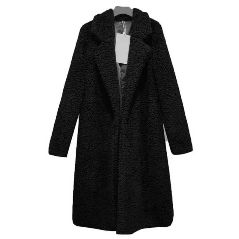 Cappotto da Donna - Con Design Aperto sul Davanti e Finitura Testurizzata