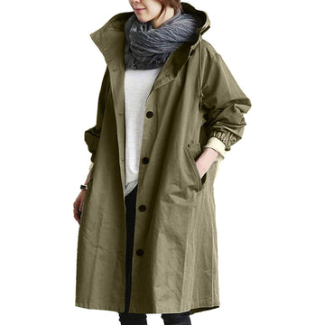 Giacca Impermeabile Donna - Stile Incappucciato Elegante