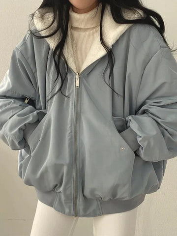 Chaqueta de Mujer Oversize - Con Capucha y Forro Suave