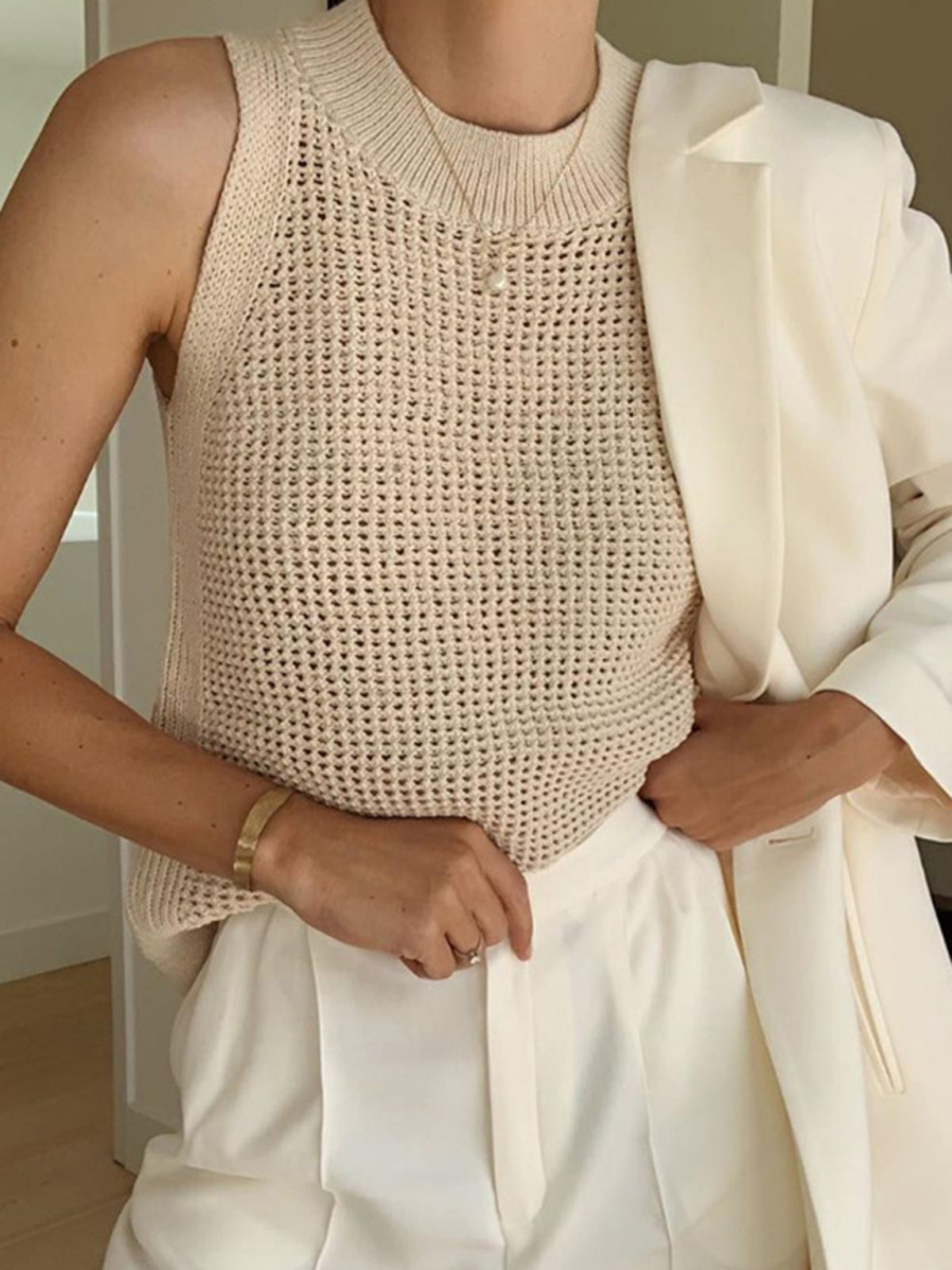 Canotta Elegante a Maglia per Donna