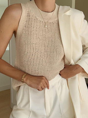 Canotta Elegante a Maglia per Donna