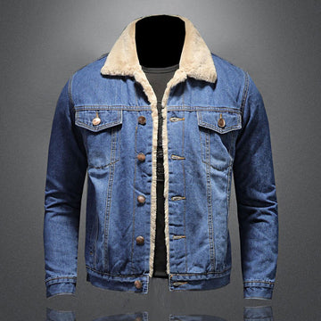 Giacca da Uomo in Denim Foderata – Elegante e Isolante Vestibilità