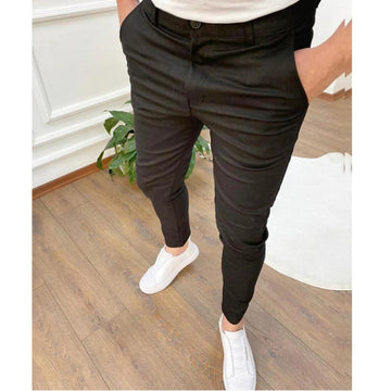 Pantalones de trabajo para hombre slim fit - longitud al tobillo con pierna ajustada