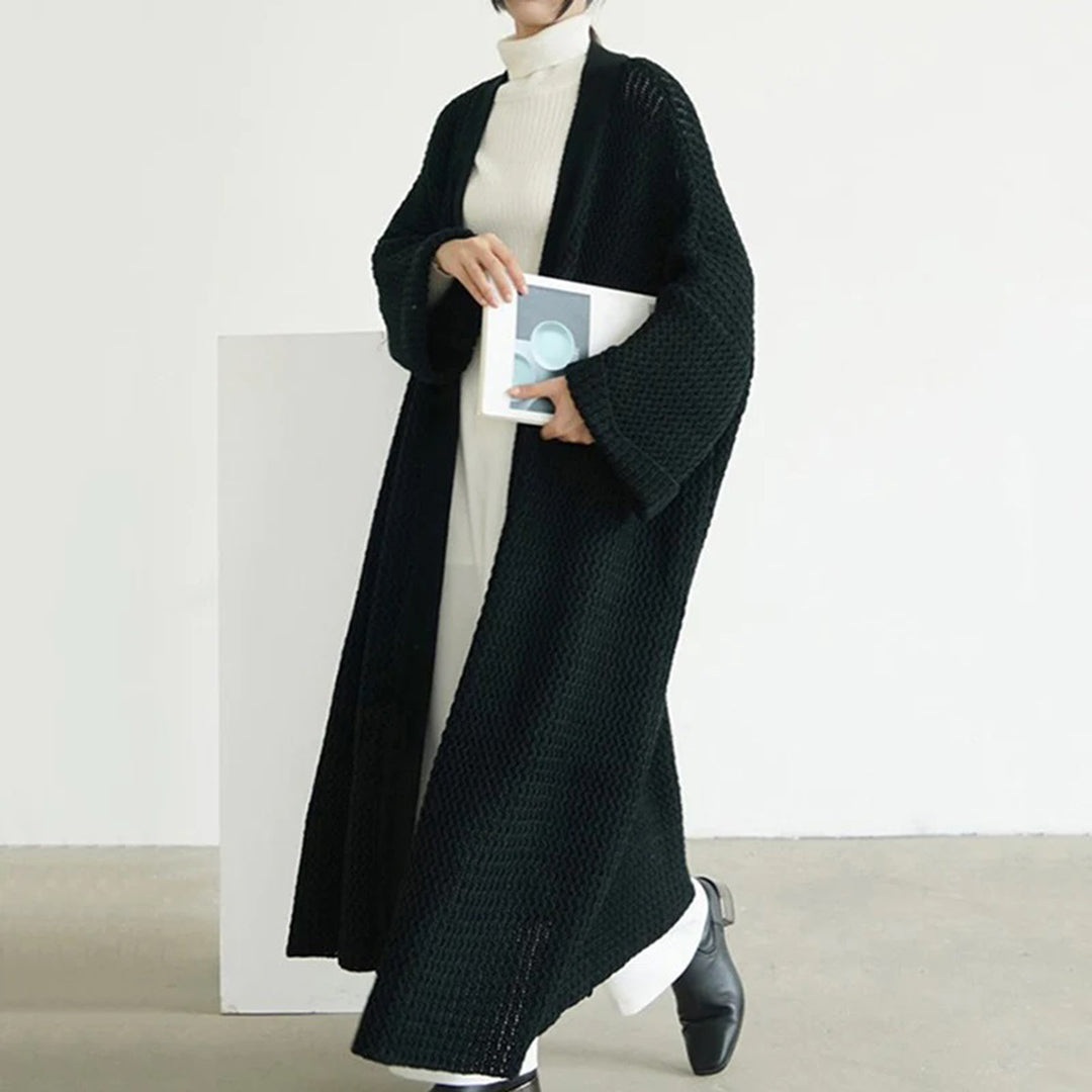 Cardigan Donna Lungo Lavorato a Maglia Oversize - Stiloso, Caldo e Versatile