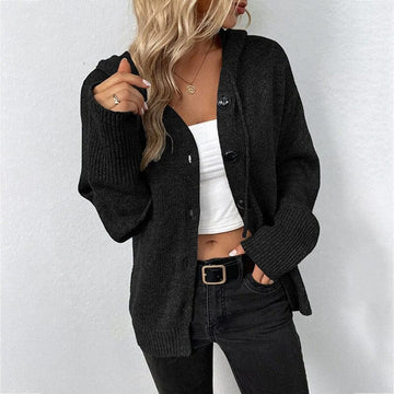 Cardigan da Donna in Maglia con Cappuccio – Capispalla Accoglienti