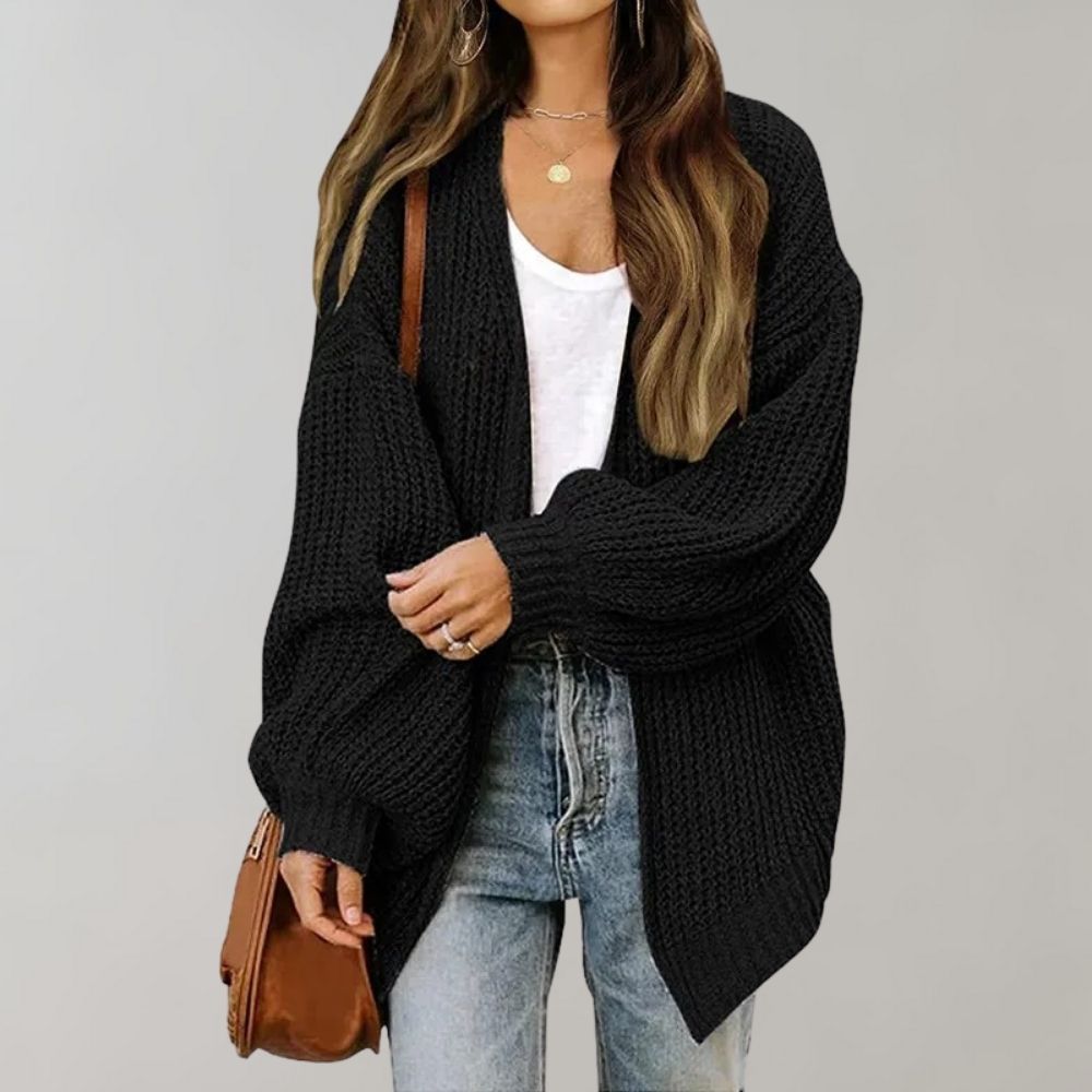 Cardigan Donna Oversize Lavorato a Maglia - Casual, Comodo ed Elegante
