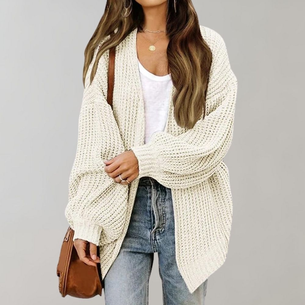 Cardigan Donna Oversize Lavorato a Maglia - Casual, Comodo ed Elegante