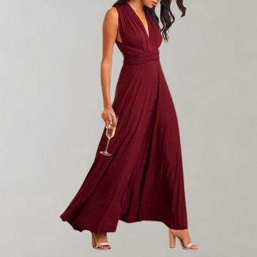 Abito Elegante con Chiusura a Portafoglio per Donna | Lila