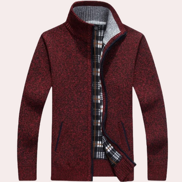 Cardigan Uomo Lavorato a Maglia con Cerniera - Caldo, Comodo ed Elegante