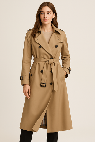 Trench Coat Donna Cinturato - Classico Doppio Petto