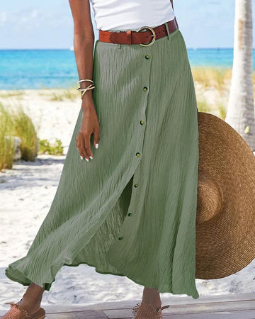 Gonna Lunga con Bottoni Elegante per Donna