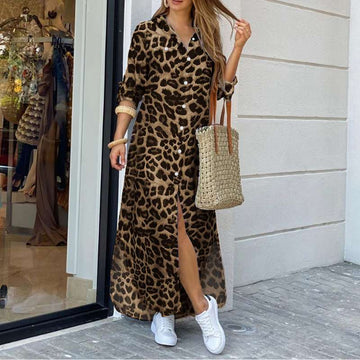Abito Stampa Leopardata Donna Vintage - Stile sicuro