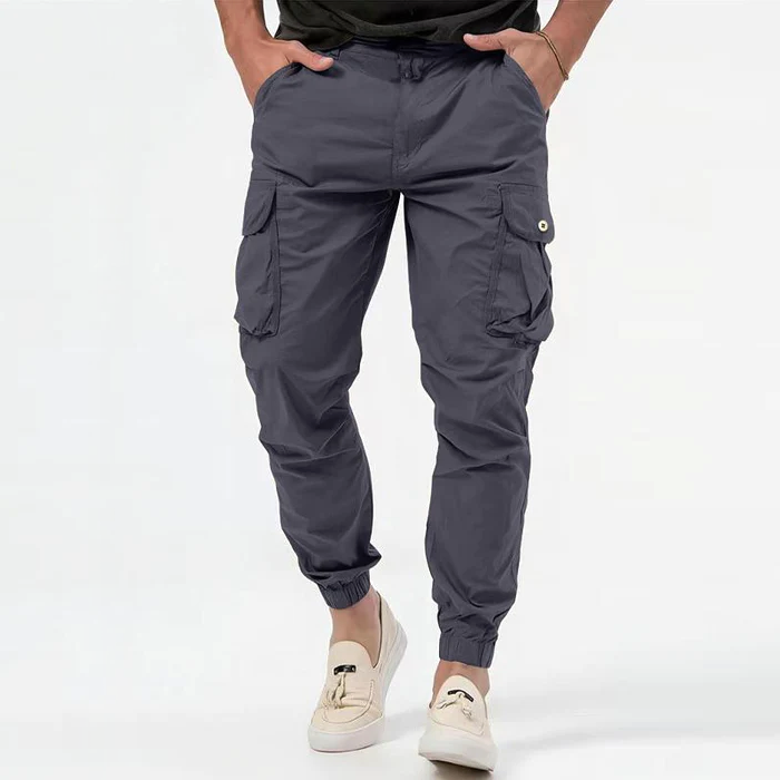 Pantaloni da Jogging Cargo Affusolati da Uomo - Polsino Elastico alla Caviglia