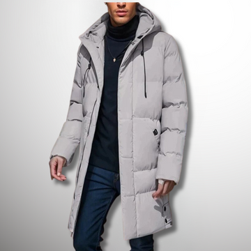 Chaqueta de Invierno Acolchada para Hombre - con Capucha y Diseño Largo