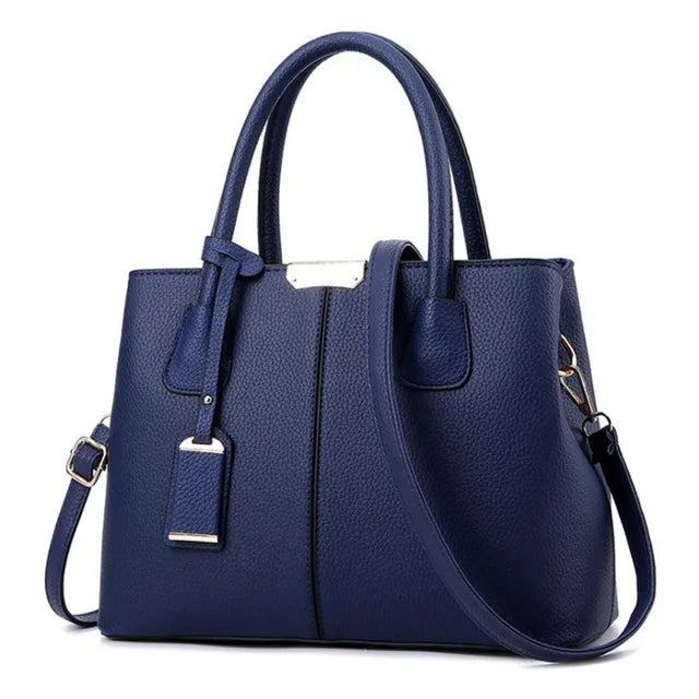 Tote Bag Donna in Pelle a Quadri Elegante - Borsa a Tracolla Senza Tempo