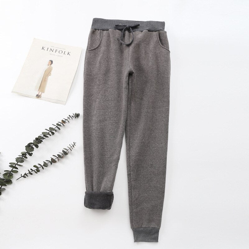 Pantaloni Tuta Donna Invernale Foderati - Joggers Caldi con Coulisse