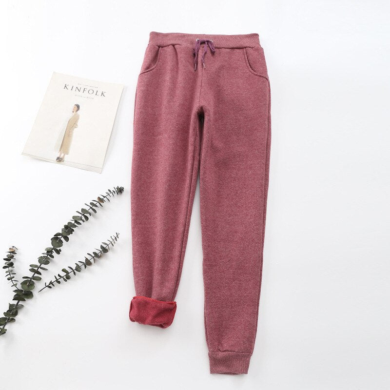 Pantaloni Tuta Donna Invernale Foderati - Joggers Caldi con Coulisse