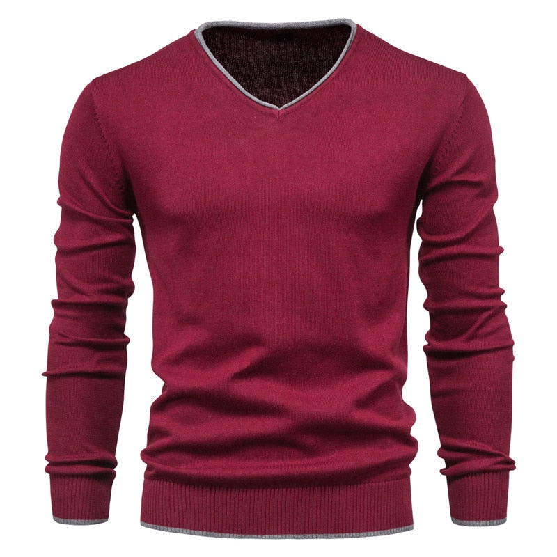 Soren - Maglione Slim-Fit con Scollo a V per Uomo