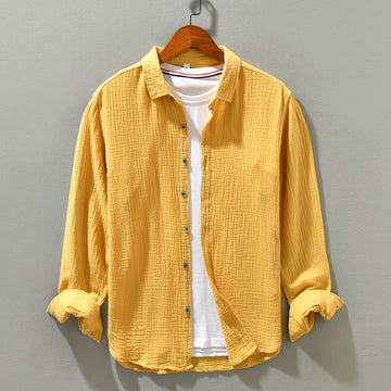 Camicia a Maniche Lunghe con Vestibilità Comoda per Uomo