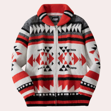 Cardigan Uomo Rosso Elegante Vestibilità Moderna - Versatile e Leggero