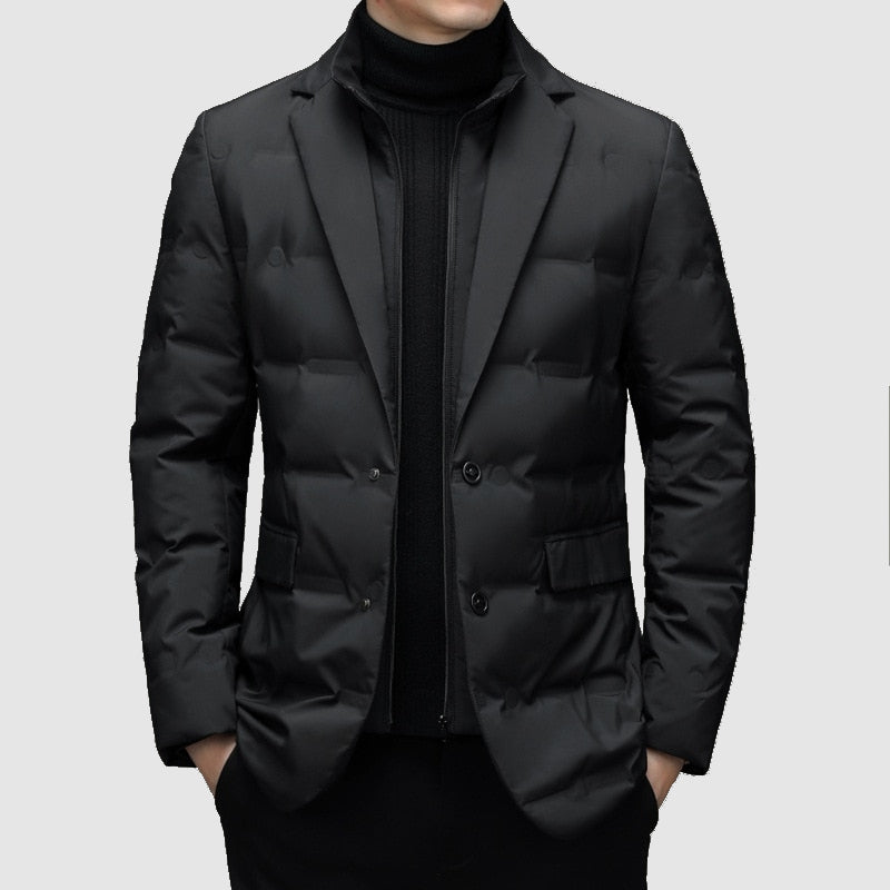 Chaqueta de invierno acolchada para hombre - Estilo blazer con paneles acolchados
