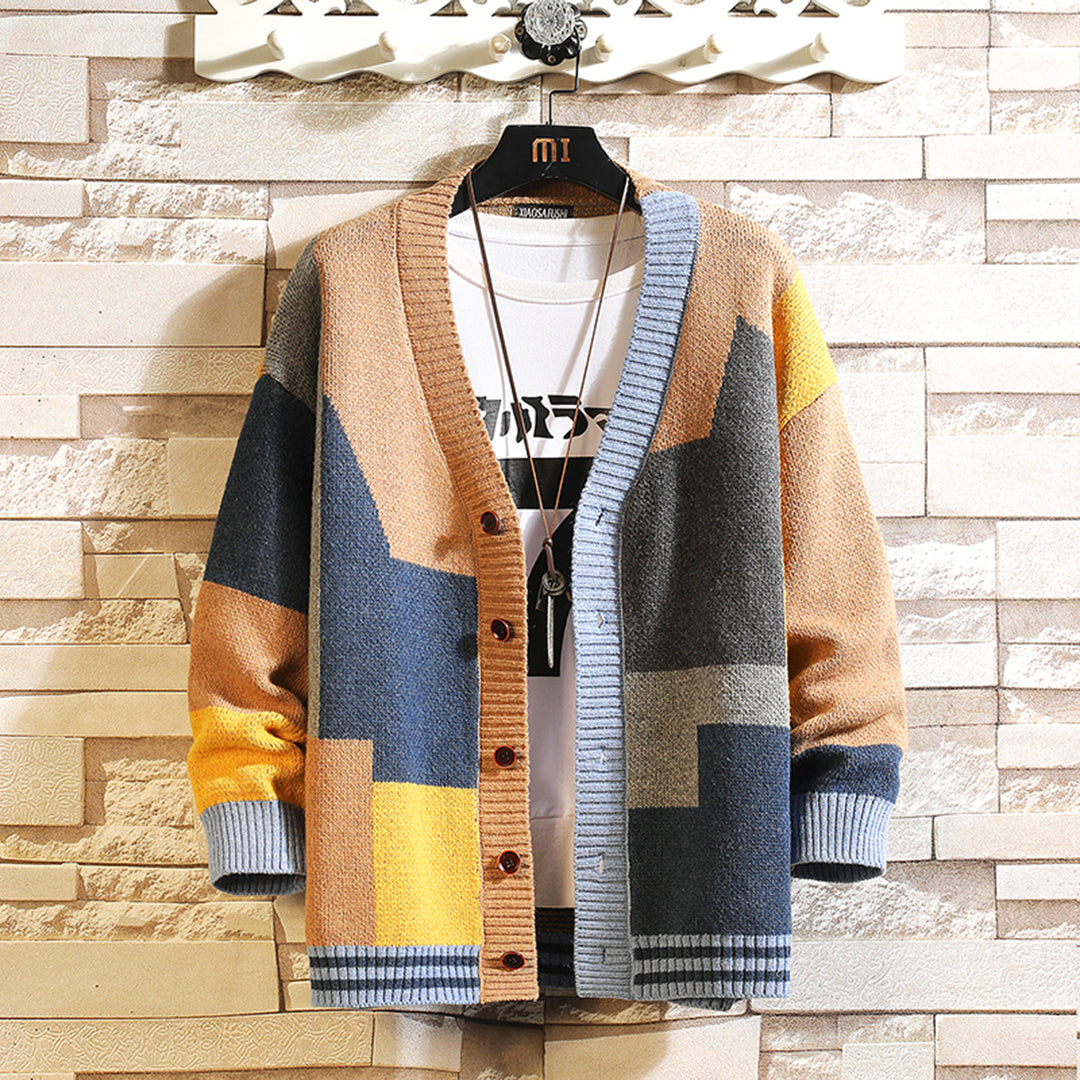 Cardigan Uomo Colorato alla Moda - Leggero e Traspirante