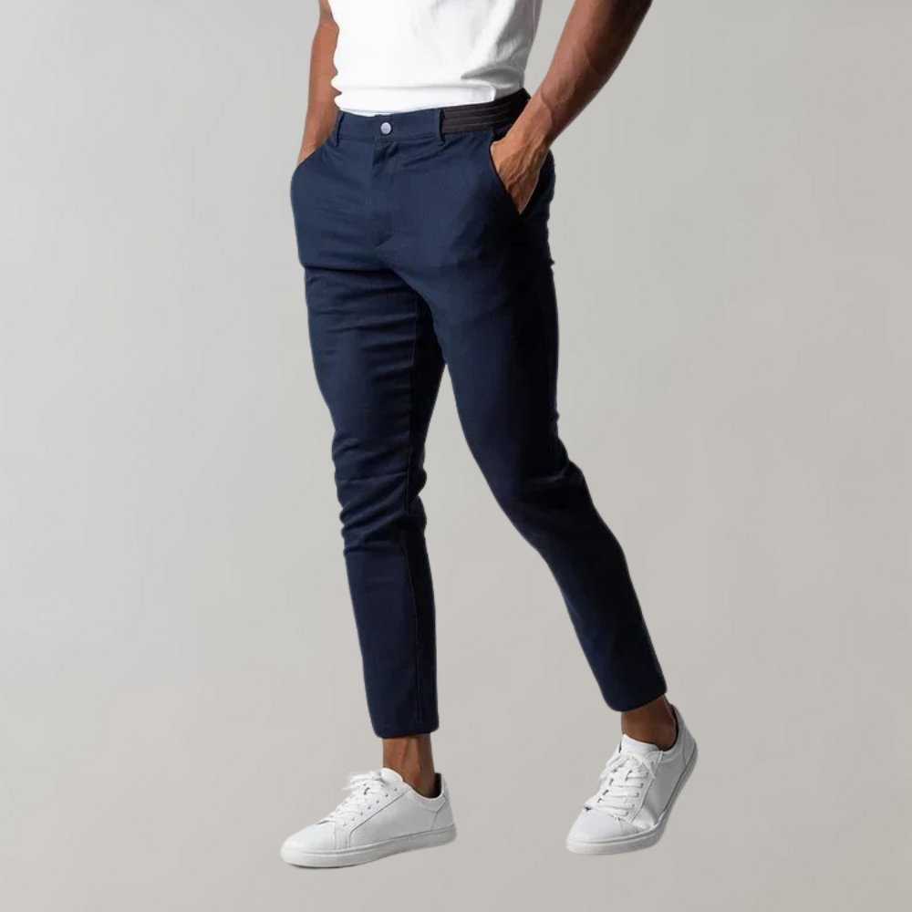 Pantaloni Chino da Lavoro da Uomo Slim Fit - Lunghezza alla Caviglia
