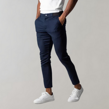 Pantaloni Chino da Lavoro da Uomo Slim Fit - Lunghezza alla Caviglia