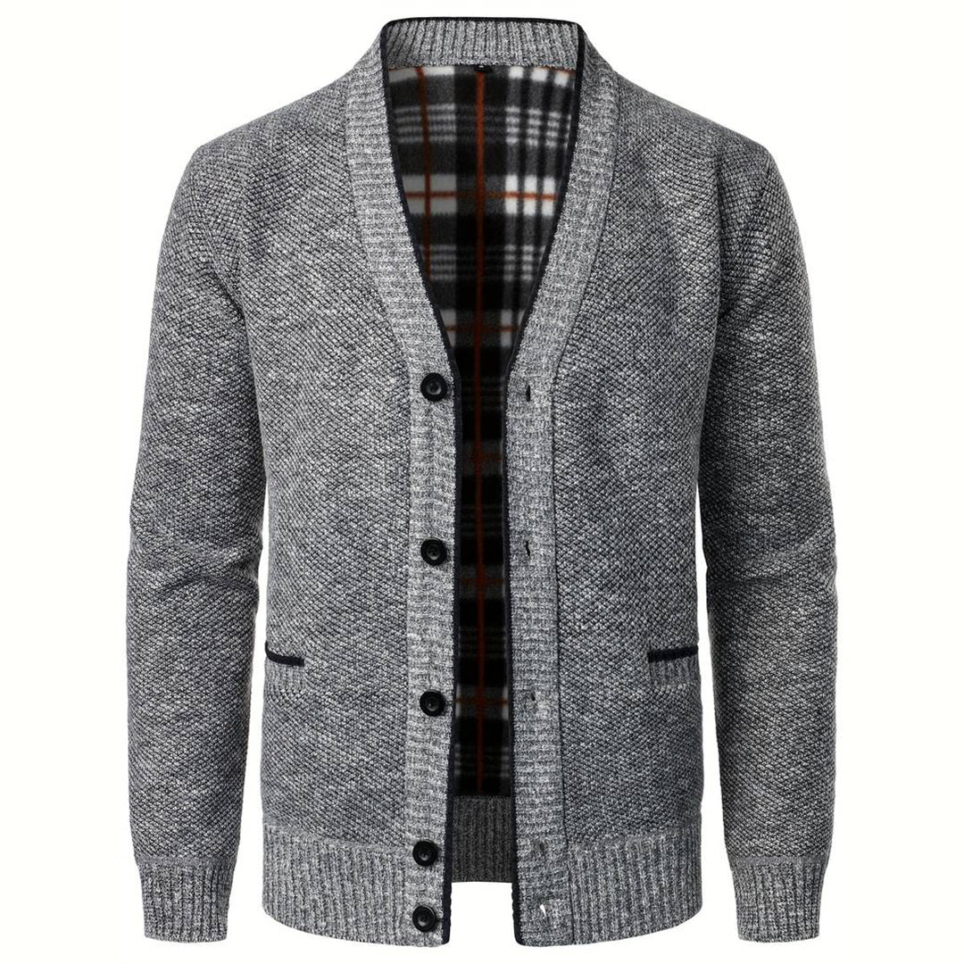 Cardigan Uomo Grigio Chiaro con Scollo a V - Confortevole e Versatile