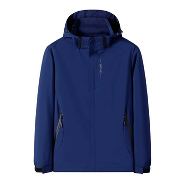 Antivento da Uomo Blu Marino con Cappuccio - Giacca Leggera da Esterno