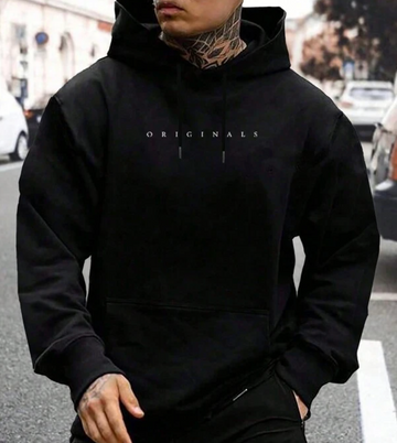 Felpa da Uomo con Cappuccio - Oversize con Tasca a Marsupio