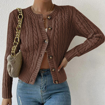 Cardigan da Donna in Maglia Elegante – Stile Caldo e Aderente