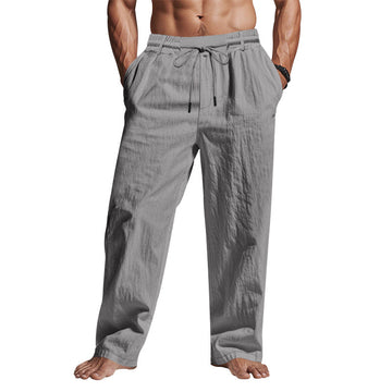 Pantaloni Comodi con Coulisse a Gamba Larga per Uomo