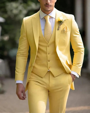 Completo Formale da Uomo a Tre Pezzi - Con Giacca, Gilet e Pantaloni