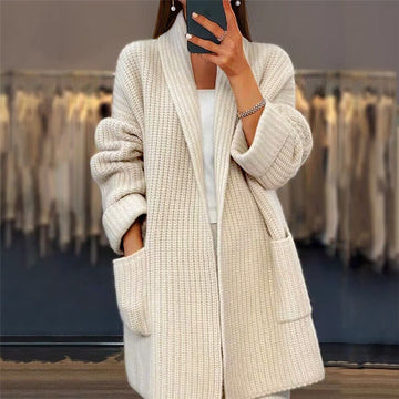 Cardigan da Donna in Maglia Larga – Caldo Stile Aperto sul Davanti