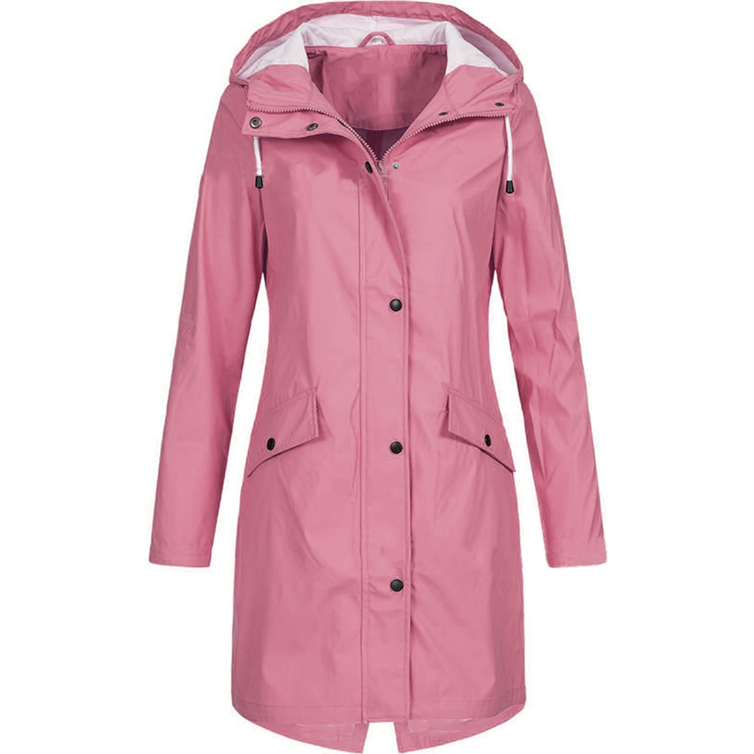 Giacca Impermeabile Donna con Cappuccio - Vestibilità Sportiva Attiva