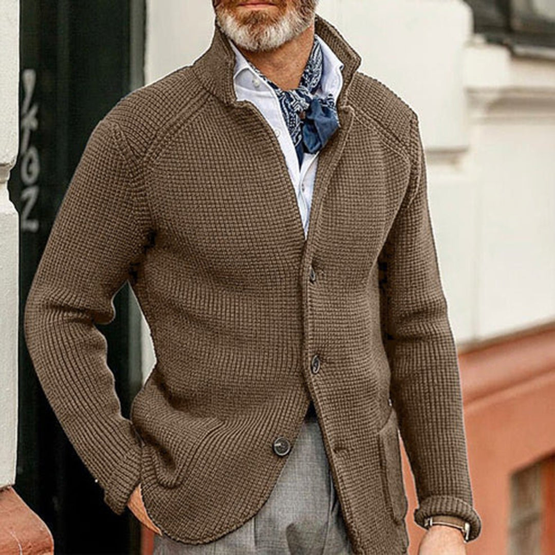 Cardigan Uomo Moderno Lavorato a Maglia - Design Elegante e Confortevole