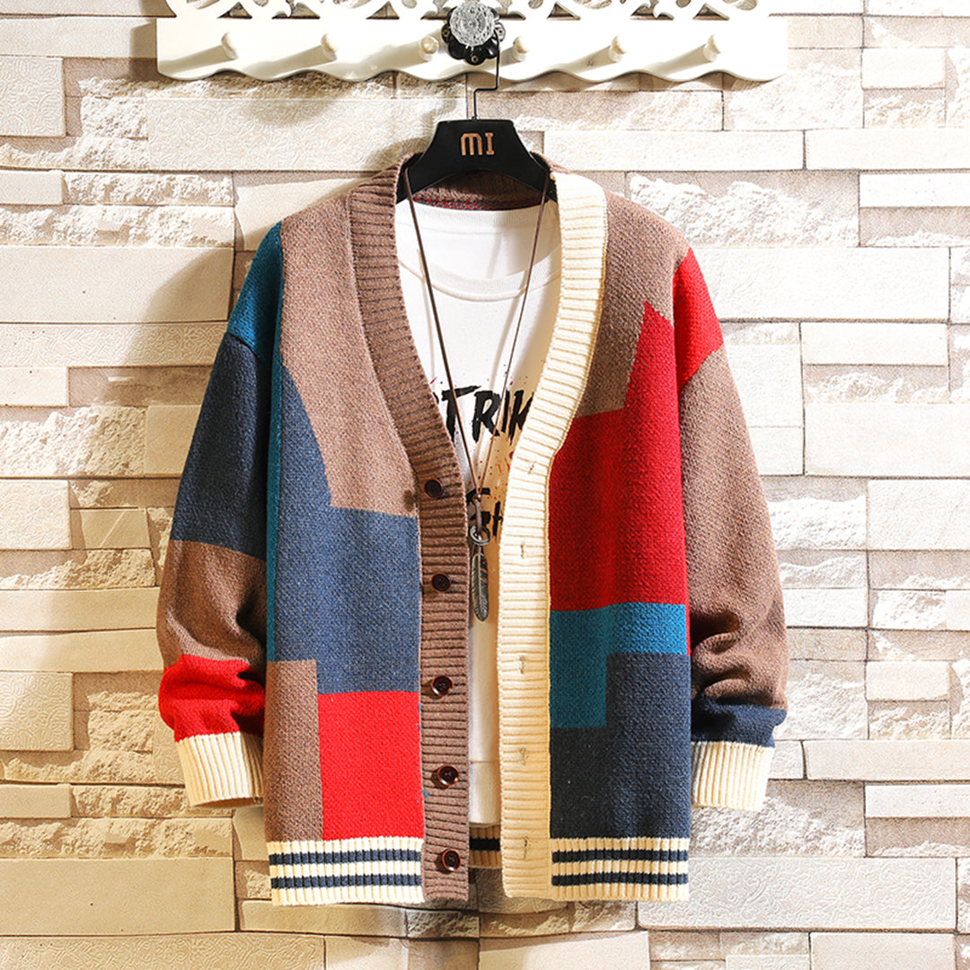 Cardigan Uomo Colorato alla Moda - Leggero e Traspirante