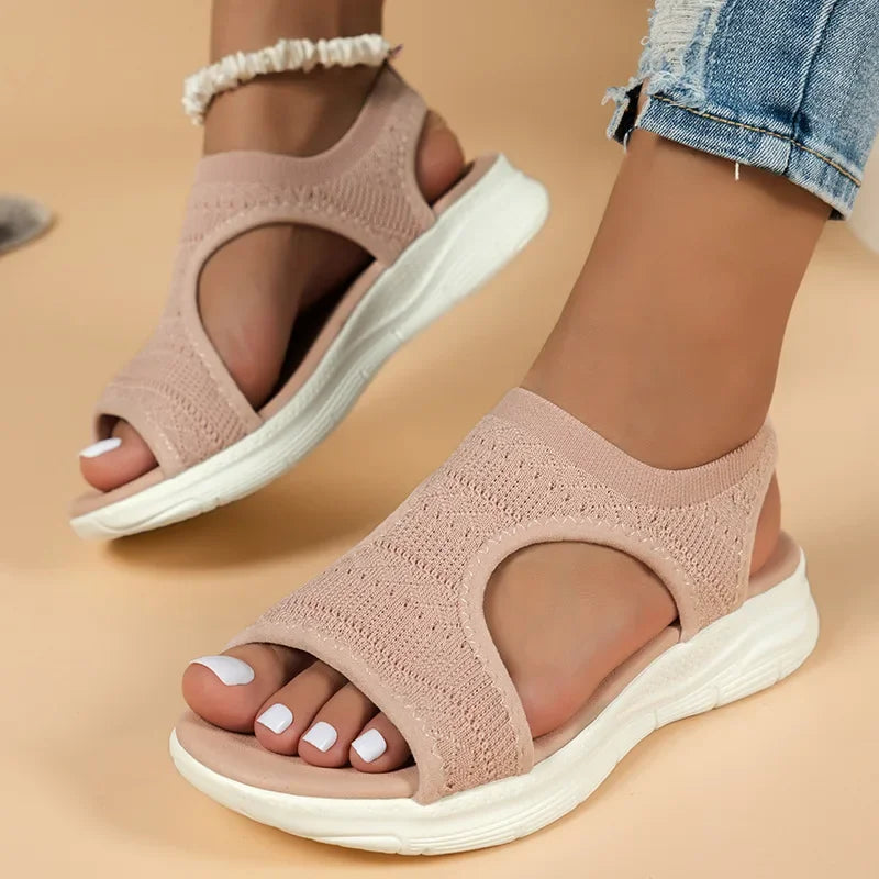 Sandali da Camminata Comfort da Donna - Slip-On, Supporto Arco, Traspiranti, Leggere