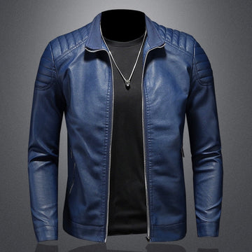 Chaqueta de Hombre de Motociclista - Cuello Alto y Hombros con Paneles Acolchados