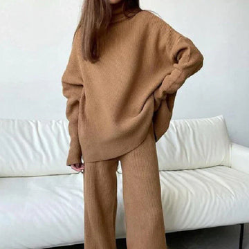 Conjunto completo para mujer - Con cuello alto y estilo de pierna ancha