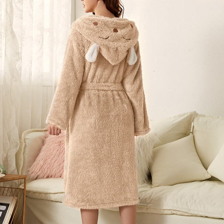 Vestaglia da Donna - Stile con Cappuccio Animale e Chiusura con Cintura