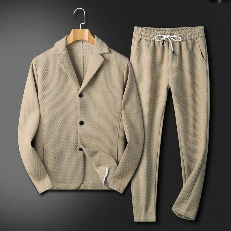 Completo de Casa para Hombre - Top de Dos Botones y Pantalones con Cordón